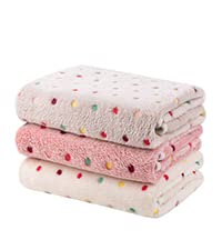 1 Pack 3 Dog Blankets, Soft Fluffy Fleece Pet Blanket Warm Sleep Mat Paw Print Design Puppy Kitten Throw Blanket Doggy Mat, Blanket for Dogs