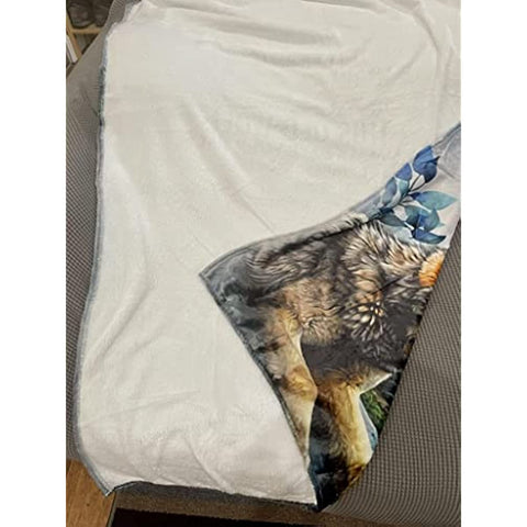 To My Son‘s Gifts from Mom Blanket,Sublimation Fleece Wolf Blanket Throw for Sofa Couch Bed Decor,60''x50'' for Teens Kids and Adults