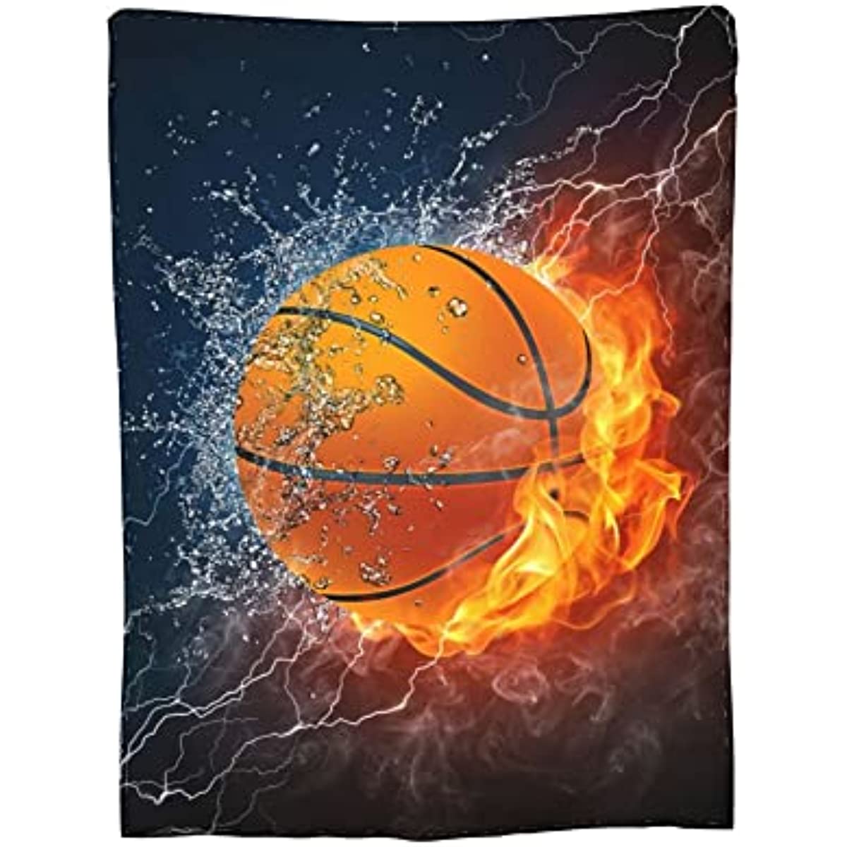Cool Basketball Fun Ball Throw Blanket Super Soft Warm Bed Blankets Boy Bedding for Couch Bedroom Sofa Office Car, All Season Cozy Flannel Plush Blanket for Girls Boys Adults, 50"X40"