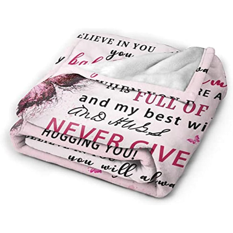 Daughter Blanket from Mom, Daughter Gifts for Birthday, Gifts for Daughter Graduation Blanket, Mother to Daughter Throw Blanket 60"x50"