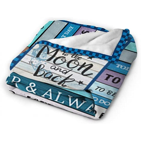 to My Son Blanket from Mom Ultra Soft Lightweight Blanket with Warm Words Cozy Flannel Blanket Gifts for Back to School Christmas Birthday Thanksgiving Throw(40'' x 50'')