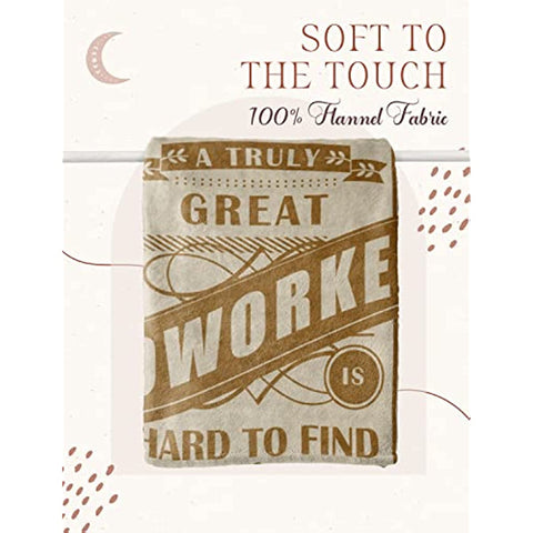 Coworker Employee Colleague Appreciation Gifts Flannel Fleece Blankets Throws, A Truly Great Coworker, Leaving Farewell New Job Presents for Men/Women/Boss (50"x 65") - Yellow