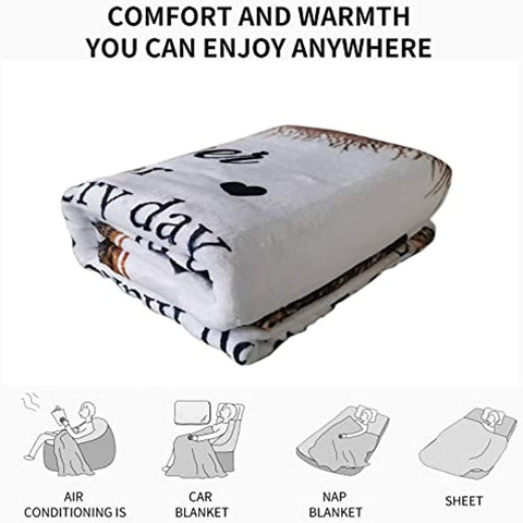 Blanket to My Mom from Son Printed Quilts Fleece Blankets Birthday Gift Ultra-Soft Micro Light Weight Warm Bed Plush Throw Blanket (to Mom from Son, 60"x80")