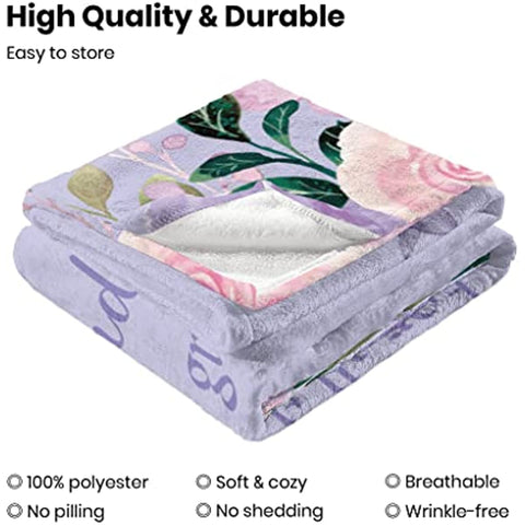 Gifts for Grandma Blanket, Best Grandma Gifts, Gifts for Grandma from Granddaughter, Grandma Gifts for Mothers Day Christmas Birthday, Throw Blanket 40 × 50 Inches