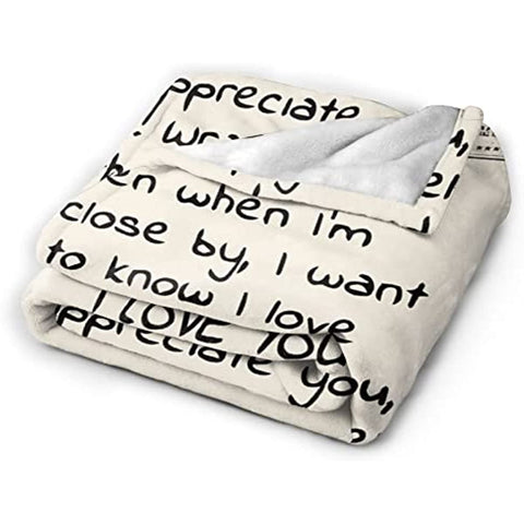 Gift to My Wife Throw Blankets, Anniversary Birthday Gift for Wife from Husband, Husband Romantic Fleece Blanket for Bed Couch, Super Soft Flannel Throw Blankets for Christmas Valentines Mothers Day