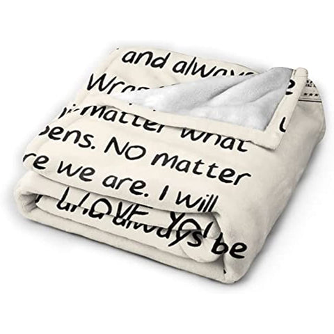 Gift to My Girlfriend Throw Blankets Anniversary Birthday Gift for Women Men, Husband Romantic Fleece Blanket for Bed Couch, Super Soft Flannel Throw Blankets for Christmas Valentines Mothers Day
