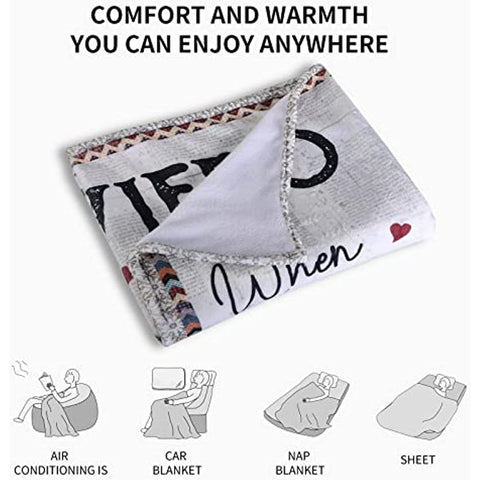 to My Wife Blanket Gifts for Wife-Valentines Day Gifts for Her,Wife Birthday Gift Ideas, Wedding Anniversary Romantic Gifts for Her,Wife Blanket(to My Wife, 50"x60")