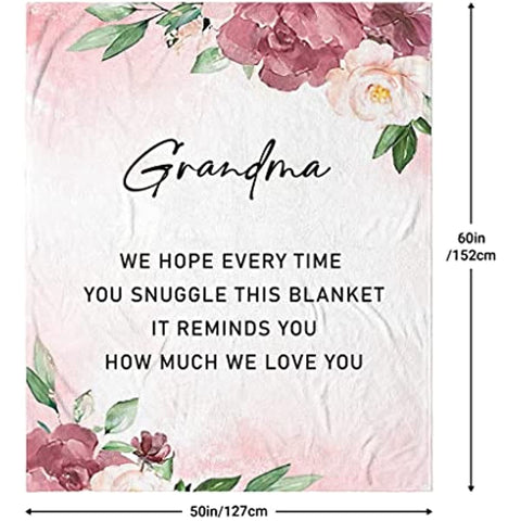 Grandma Blanket Gifts from Grandchildren Grandma Mothers Day Christmas Birthday Gifts from Grandaughter Grandson 50"x60"