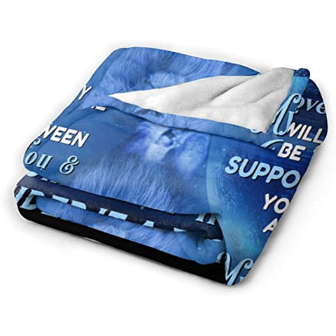 Daughter Gift from Dad Birthday Gifts from Lion Father Blanket to My Daughter Romantic Christmas Birthday Gifts for Her Lightweight Flannel Blanket for Bed Sofa
