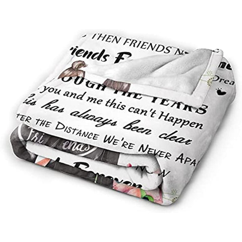 to My Best Friend Blanket for Women Ultra Soft Flannel Throw Blanket for Friends BFF Bestie Girls Birthday Anniversary 50 x 60 Inch