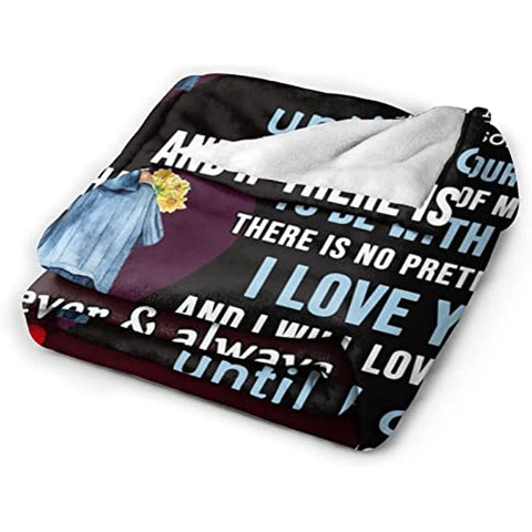To My Love Blanket Wife Husband Boyfriend Girlfriend Throw Blankets for Couch Sofa Positive Encourage Gift for Anniversary Birthday 50X60 Inch