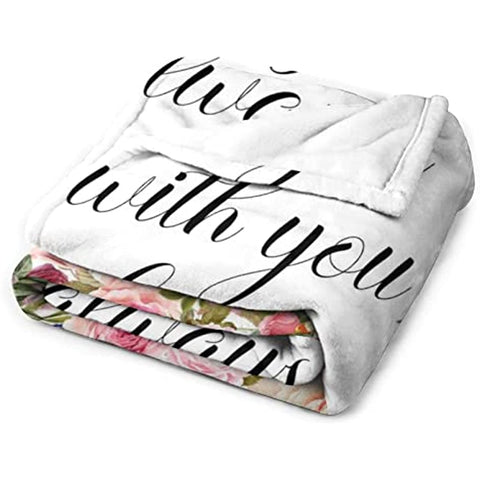 Christian Blanket Inspirational Thoughts Throw Blanket Bible Verse Prayers Get Well Soon Blankets Soft Lightweight Flannel Blanket 40"x50"