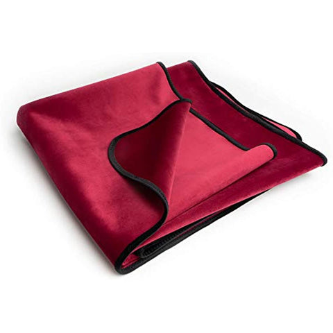Waterproof Throw Blanket | Protector for People and Pets | Leak Proof Moisture Barrier - Regular Size, Micro-Velvet Red