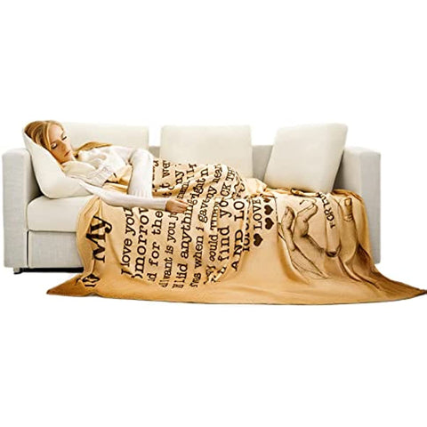 Gifts for Girlfriend to My Girlfriend Blanket Anniversary Romantic Gifts for her Best Birthday Gifts for Girlfriend from Boyfriend I Love You Gifts for Women Healing Thoughts Fleece Blanket 50"x60"