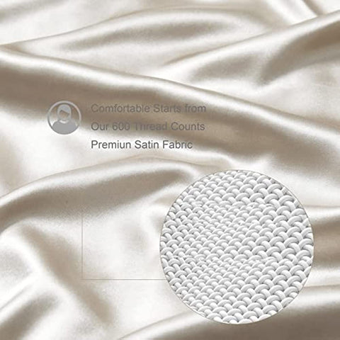 Silk Throw Blanket - Beige Cooling Packable Satin Blanket for Couch, Bed, Camping, Outdoor, Travel, Car - Super Soft Lightweight Cozy Blanket(50'' x 60'', Taupe)