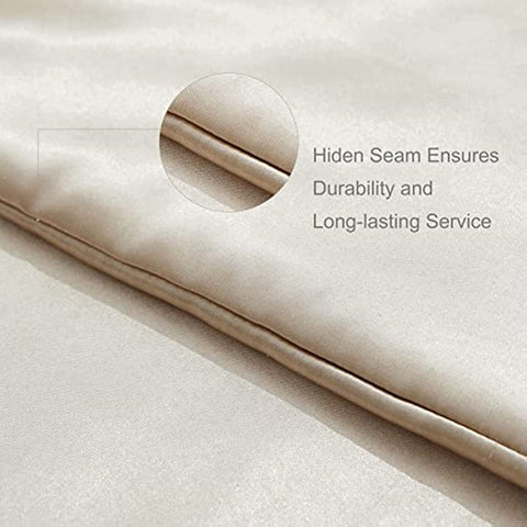 Silk Throw Blanket - Beige Cooling Packable Satin Blanket for Couch, Bed, Camping, Outdoor, Travel, Car - Super Soft Lightweight Cozy Blanket(50'' x 60'', Taupe)