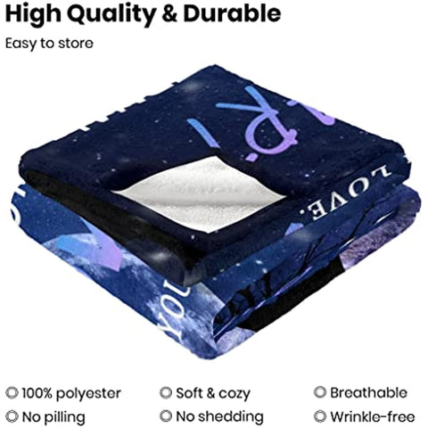 To Girlfriend Throw Blanket Best Romantic Valentine's Day Birthday Gifts for Girlfriend Super Soft Cozy Warm Flannel Blanket for Bed Sofa Living Room 50“x60” in