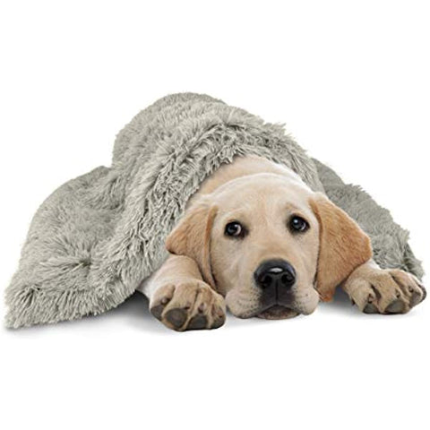 The Dog’s Blanket Sound Sleep Donut Dog Blanket, Large, Calming, Anti-Anxiety Snuggler Blanket, Silver Grey