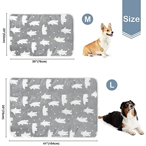 1 Pack 3 Puppy Blanket for Pet Cushion Medium Dog Cat Bed Fluffy Fleece Throw Dog Blankets Super Soft Cute Pet Blanket Cover for Bed,Kennel,Sofa (30 * 20inch)