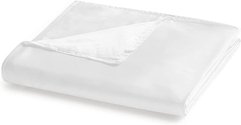 Cooling Bamboo & Cozy Velvet Dual-Sided Duvet for Weighted Blankets (80''x87'') - Blue Grey Print