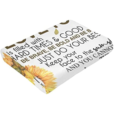 Fleece Blanket to My Daughter Printed Quilts Mom for Daughter's Blanket Positive Encourage and Love mom Flannel Blanket Gifts (40 * 50 inch,10)