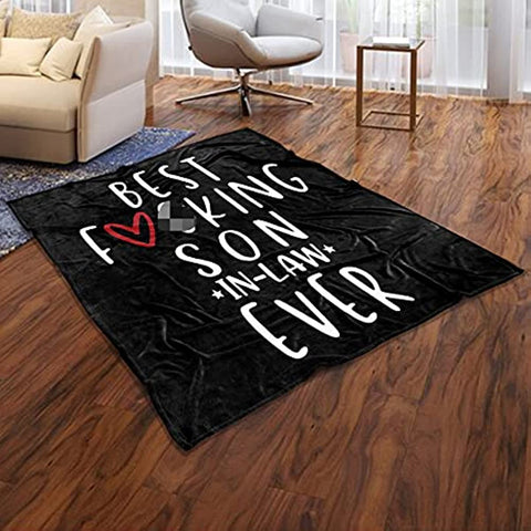 Flannel Blanket – Gift for Son in Law, Personalized Fleece Blanket for Birthday, Anniversary, Holiday, Valentine’s Day – 1 Sheet(fuk 38)