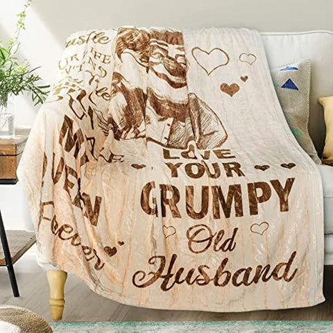 Gift for Wife from Husband to My Wife Blanket Wedding Anniversary Romantic Gifts for Wife Birthday Christmas Valentine's Mother's Day Healing Thoughts Blanket Presents for Her