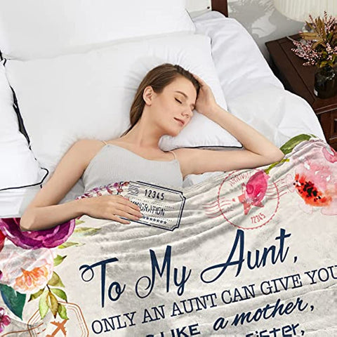 Aunt Gifts Blanket|Best Aunt Ever Gifts|Gifts for Aunt from Nephew, Niece| Aunt Gifts from Niece|Aunt Birthday Gift|Birthday Gifts Ideas for Aunt Blankets Throw 60"x50"