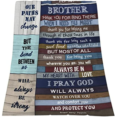 Gifts for Brother Blanket - Brother Gifts from Sister - Big Brother Gift - Brother Gifts - Gifts for Brother Adult - Brother Birthday Gift - Birthday Gifts for Brother Throw Blankets 60"x 50"