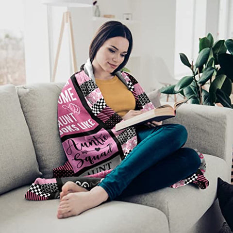 Aunt Gifts Throw Blanket 50”X60 for Aunt, Aunt Gifts from Niece, Best Aunt Ever Gifts, Birthday Gifts for Aunt, Gifts for Aunt, Aunt Blanket Gift, Auntie Gifts Ideas
