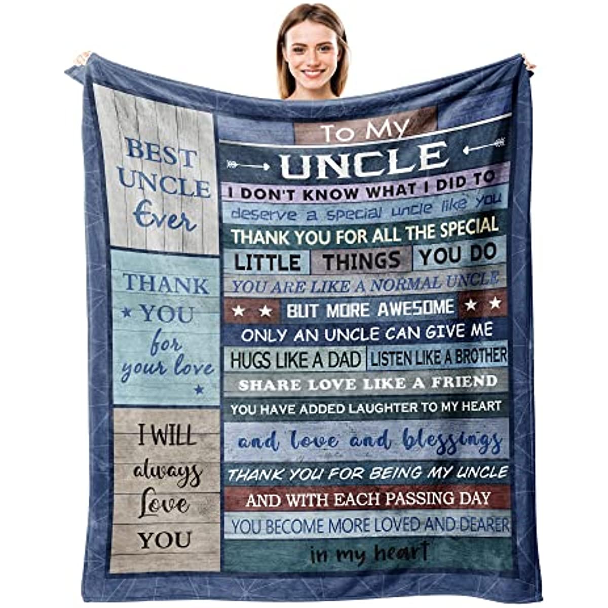 Chrid Uncle Gifts - Best Uncle Gifts for Uncle - Uncle Gifts from Niece and Nephew - Uncle Birthday Gifts - Best Uncle Ever Gift - Uncle Gift Ideas Throws Blanket 60"x50"