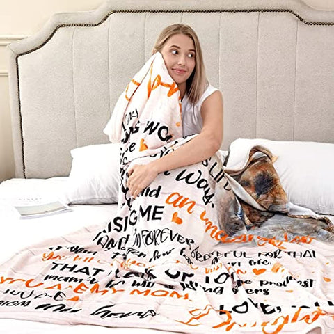 Mom Mother Day Birthday Gifts -Mom Gifts Throw Blanket,Gifts for Mom from Son,Mom Gifts 55"x70"