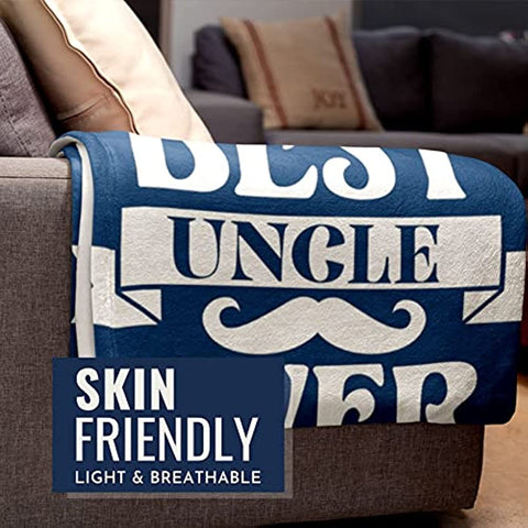 Gifts for Uncle, Throw Blanket for Uncle, Presents from Niece and Nephew for Christmas, Birthday, Father's Day - 50" x 65" Best Uncle Ever