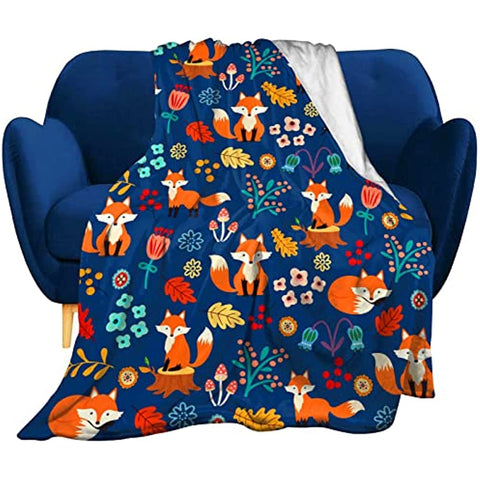Blanket Flower Soft Comfy Throw Blanket Flannel Fleece Blankets for Bedding Sofa Living Room Kids Adults Boys Girls Gifts 50"X40"