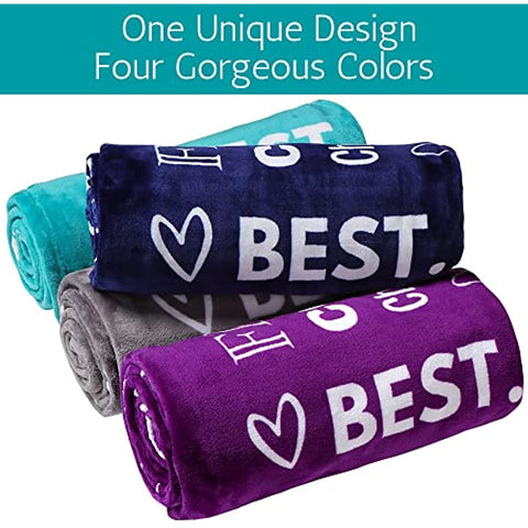 Aunt Mothers Day Gifts, Aunt Blanket from Niece or Nephew, Aunt Birthday Gift, Auntie Gifts, Soft Aunt Throw Blanket for Your Favorite Best Aunt Ever 60x50 Inches (Teal, Fleece)