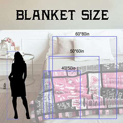 Aunt Gifts Throw Blanket 50”X60 for Aunt, Aunt Gifts from Niece, Best Aunt Ever Gifts, Birthday Gifts for Aunt, Gifts for Aunt, Aunt Blanket Gift, Auntie Gifts Ideas