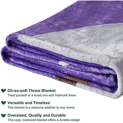 Flannel Fleece Throw Blanket, Super Soft Plush Throw for Couch Bed, Cute Sloth Blankets Gift for Women Kids, 50''x60''