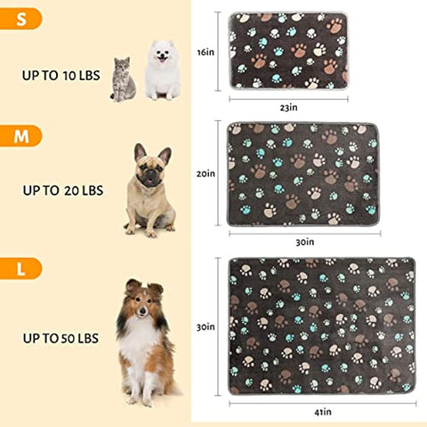 3 Pack Dog Blanket Soft Warm Flannel Cat Blanket, Great Pet Throw for Cats,Puppy,Small Medium Large Dog, 30 x 20 Inches