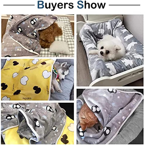 1 Pack 3 Puppy Blanket for Pet Cushion Medium Dog Cat Bed Fluffy Fleece Throw Dog Blankets Super Soft Cute Pet Blanket Cover for Bed,Kennel,Sofa (30 * 20inch)
