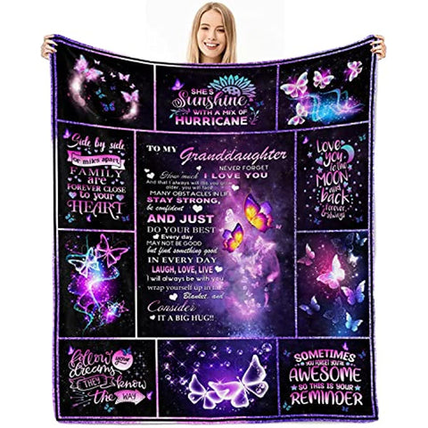Gifts for Granddaughter Blanket, Granddaughter Gifts from Grandma, Granddaughter Gifts, Granddaughter Birthday Gifts, Graduation Gifts for Granddaughter Throw Blanket 50"x60"