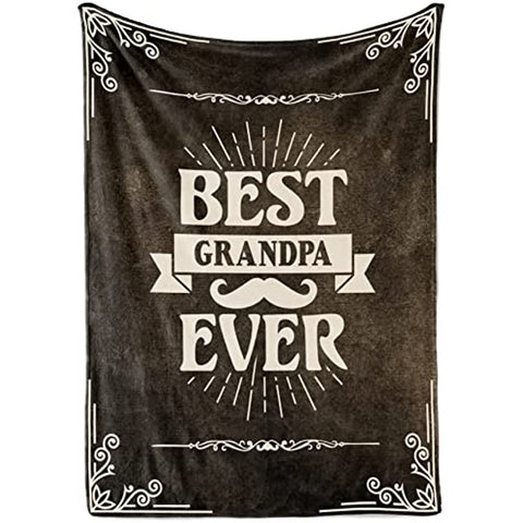 Gifts for Grandpa, Papa, Throw Blanket for Grandfather, Presents from Granddaughters Grandsons for Christmas, Birthday, Father's Day - 50" x 65"