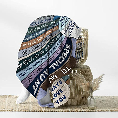 Aunt Gifts from Niece, Auntie Gifts, Best Aunt Ever Gifts, Gifts for Aunts from Niece, Aunt Gifts from Nephew, Aunt Birthday Gift, Great Aunt Gifts Birthday Gift Ideas Blankets 60x50in