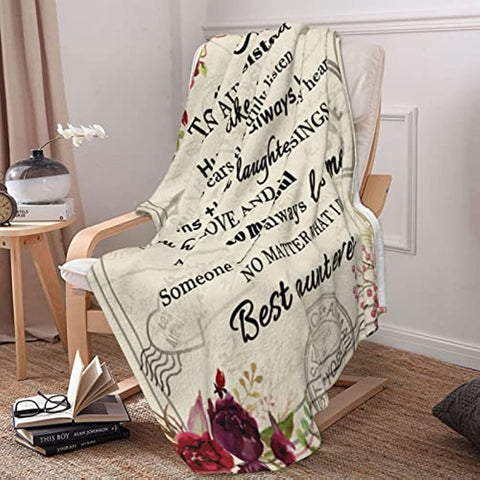 Aunt Gifts, Gifts for Aunt, Aunt Birthday Gifts, Aunt Blanket Throw, Aunt Gifts from Niece, Aunt Gifts for Mothers Day, Birthday, Christmas, 60"x50"