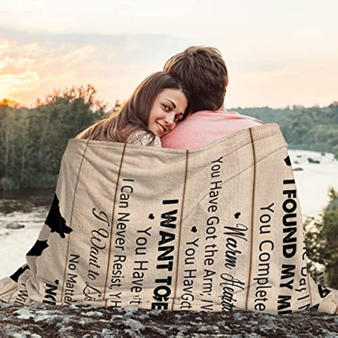 Boyfriend Gifts from Girlfriend, Gifts for Boyfriend Blanket 60"x50", Boyfriend Birthday Gift, Sentimental Gifts for Boyfriend, Boyfriend Gifts Ideas for Anniversary Christams Volentines Fathers Day