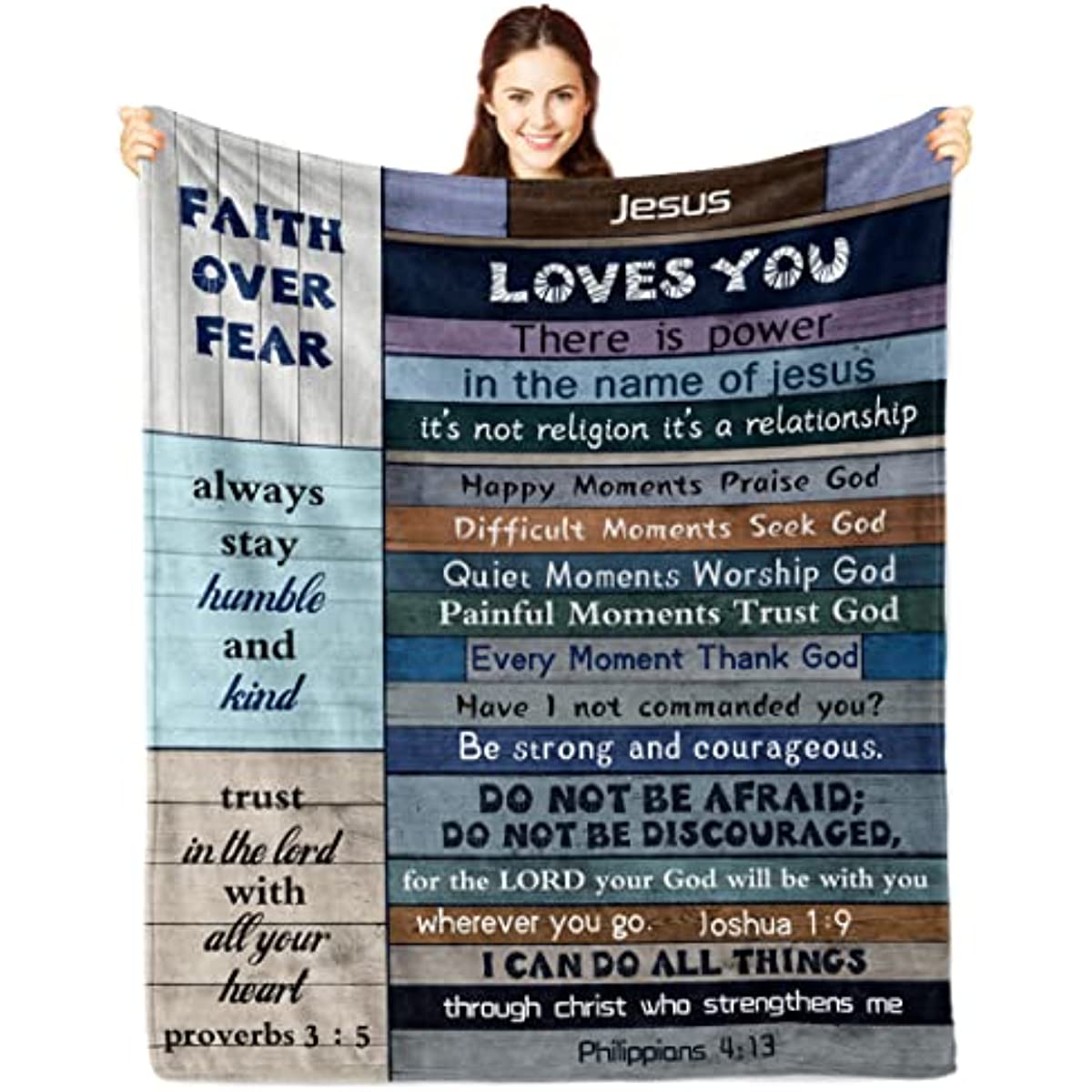 Mother's Day Women Gift Christian Gifts for Women Faith Throw Blanket 50"x60"-Best Gifts for Christian Women/Men - Inspirational Gifts for Women - Religious Gifts for Men - Funny Christian Birthday
