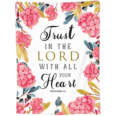 Scripture Blanket Spiritual Gifts for Christian Women Religious Throw Blanket with Bible Verse Healing Blanket with Inspirational Thoughts and Prayers Gift for Women Men 50"x40"
