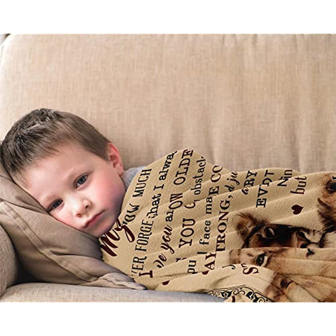 Grandson Gifts Blanket - Grandson Gifts from Grandma - Gifts for Grandson - Grandson Gifts from Grandpa/Nana - Grandson Birthday Gift - Graduation Party Gift Ideas Decor Throw Blankets 60"X50"