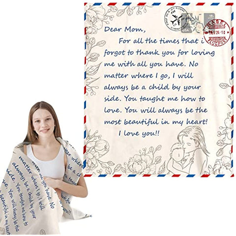 Blanket Gifts for Mom from Daughter or Son, All Season Flannel Fleece Blanket 50"x60", Decor Throw Blanket Mother's Day Birthday Gifts for Women
