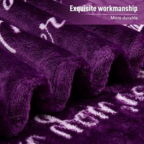 Daughter Blanket from Mom, Daughter Gift Blanket Super Soft Throw for Mothers Day, Birthday, Christmas 50"x60" (Purple)