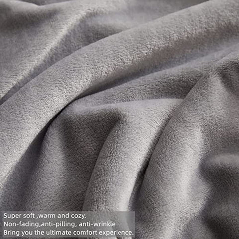 Fleece Blanket Throw Size Grey Lightweight Super Soft Cozy Luxury Bed Blanket Microfiber Factory Shop